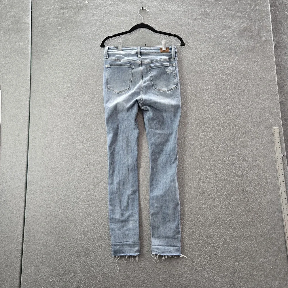 Judy Blue Women Jeans 5/27 Light Denim JB8814‎ Skinny Distressed Raw Hem